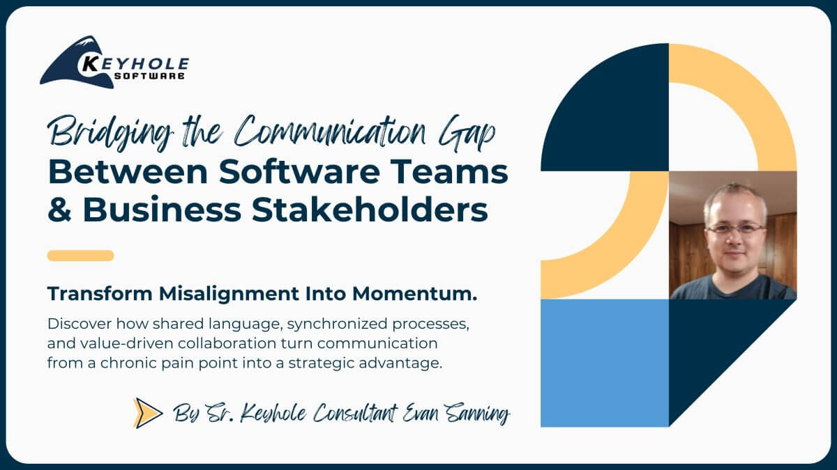 KeyholeSoftware's tweet card. Miscommunication between technical and non-technical teams leads to wasted effort, missed opportunities, and damaged customer trust. This blog breaks down why the gap persists, the real organizatio...