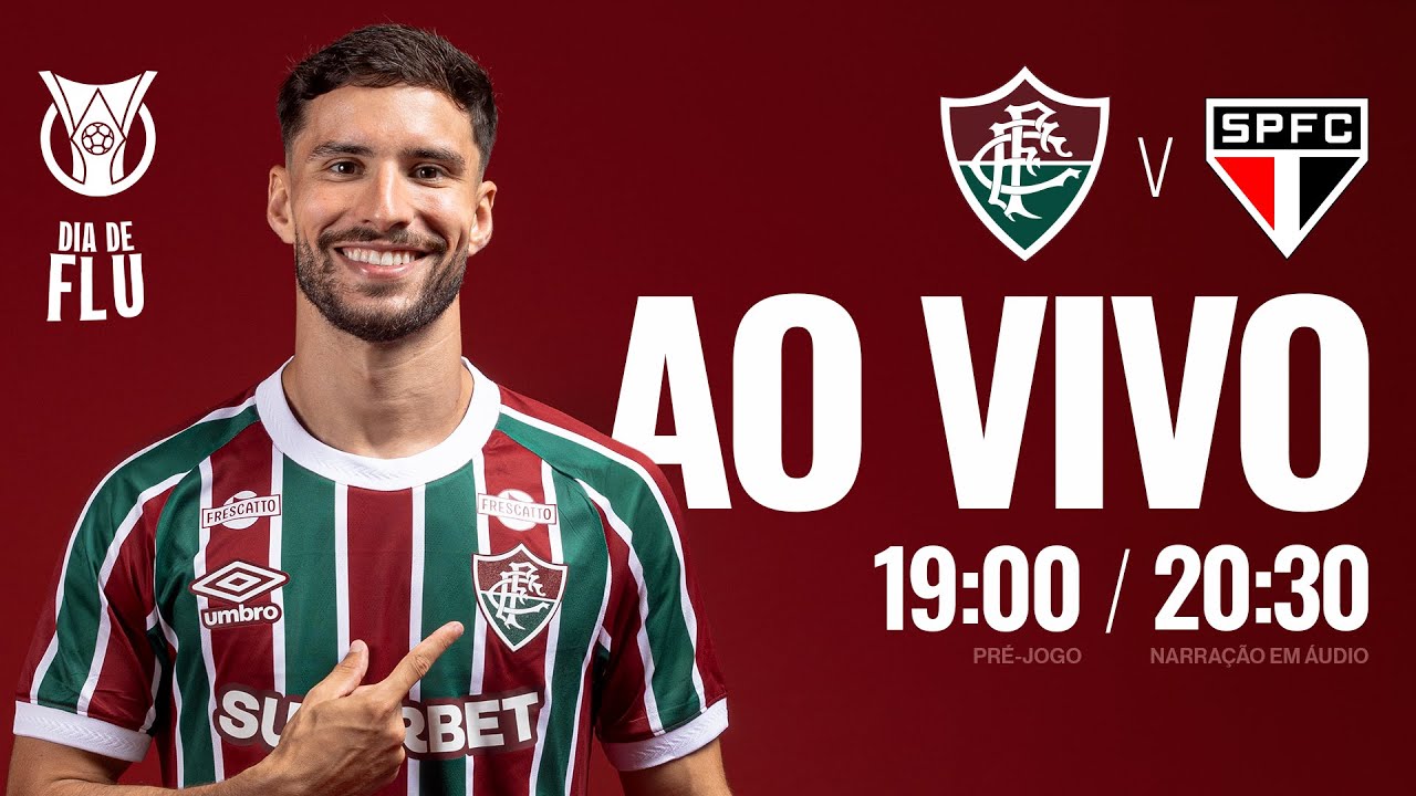 FluminenseFC's tweet card. AO VIVO - FLUMINENSE X SÃO PAULO | CAMPEONATO BRASILEIRO 2025 | 36ª...