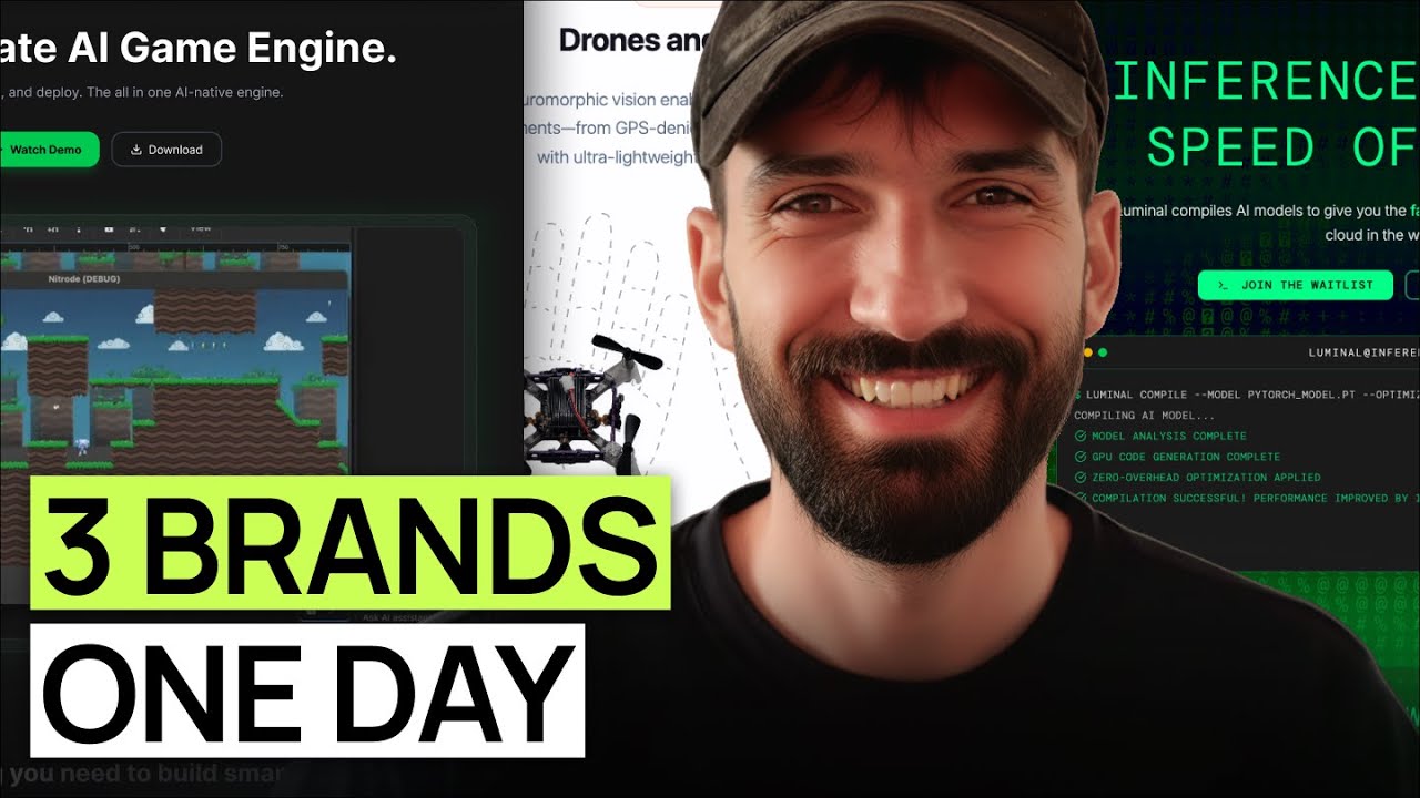 AI_Design_Club's tweet card. Building 3 Landing Pages in 1 Day with AI (How To)