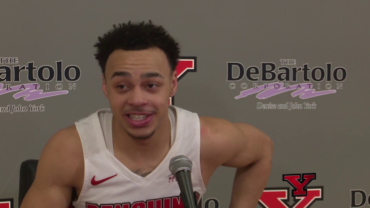 YSUMensHoops's tweet card. G Darius Quisenberry Postgame Comments vs UIC | February 16, 2019