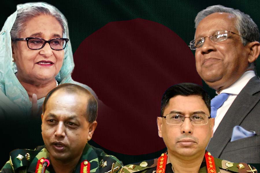 MyAnandaBazar's tweet card. সেনাপ্রধান জেনারেল ওয়াকার উজ-জামান সোমবার জাতির উদ্দেশে ভাষণে জানান, তাঁরা রাষ্ট্রপতির সঙ্গে দেখা করে আলোচনার মাধ্যমে অন্তর্বর্তী সরকার গঠনের প্রক্রিয়া শুরু করবেন।