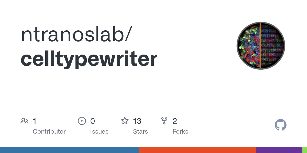 vntranos's tweet card. Contribute to ntranoslab/celltypewriter development by creating an account on GitHub.