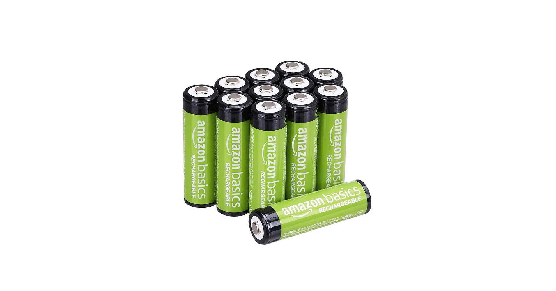 CazaRebajas's tweet card. Amazon Basics 12-Pack AA Rechargeable Batteries, Performance 2,000 mAh Battery, Pre-Charged, Recharge up to 1000x