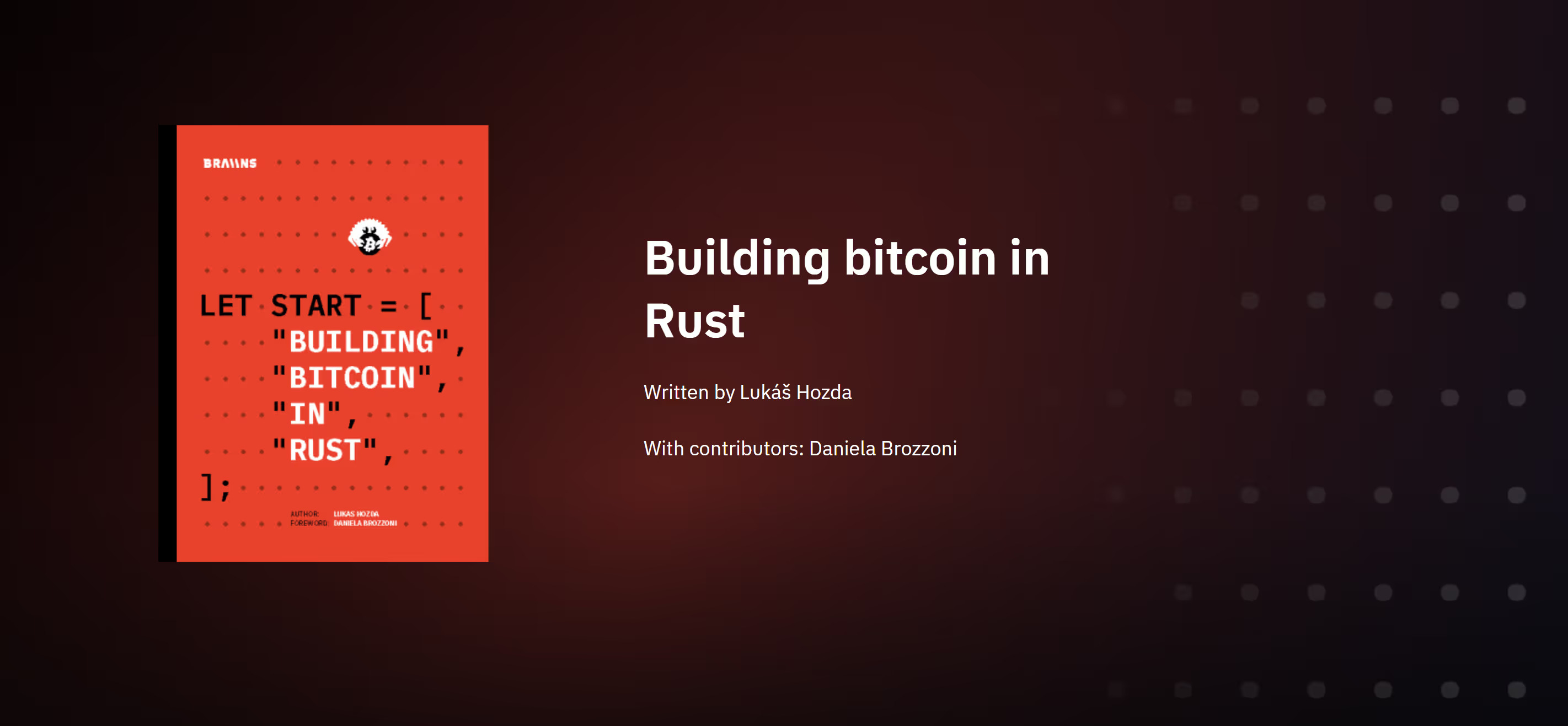 hmemcpy's tweet card. "Building bitcoin in Rust" by Lukáš Hozda is a practical guide for IT students and professionals to explore bitcoin technology and the Rust programming language. Learn to build a bitcoin miner,...