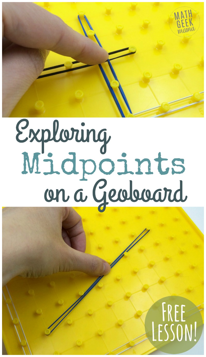 mathgeekmama's tweet card. This fun and engaging midpoint formula activity will help students discover the formula using a geoboard. Also covers horizontal and vertical line segments.