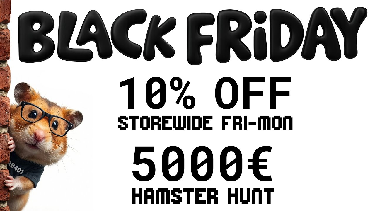 Lab_401's tweet card. LAB401 Hamster Hunt is Back! Win €5,000 + Lab401 Black Friday Sale...