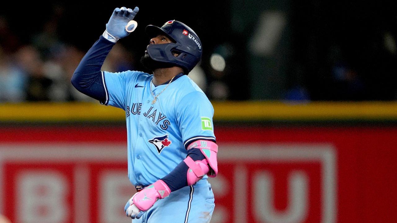 Sports_Spectrum's tweet card. Vladimir Guerrero Jr. has led the Blue Jays to the World Series for the first time since 1993. "You've got to give the glory to God.”