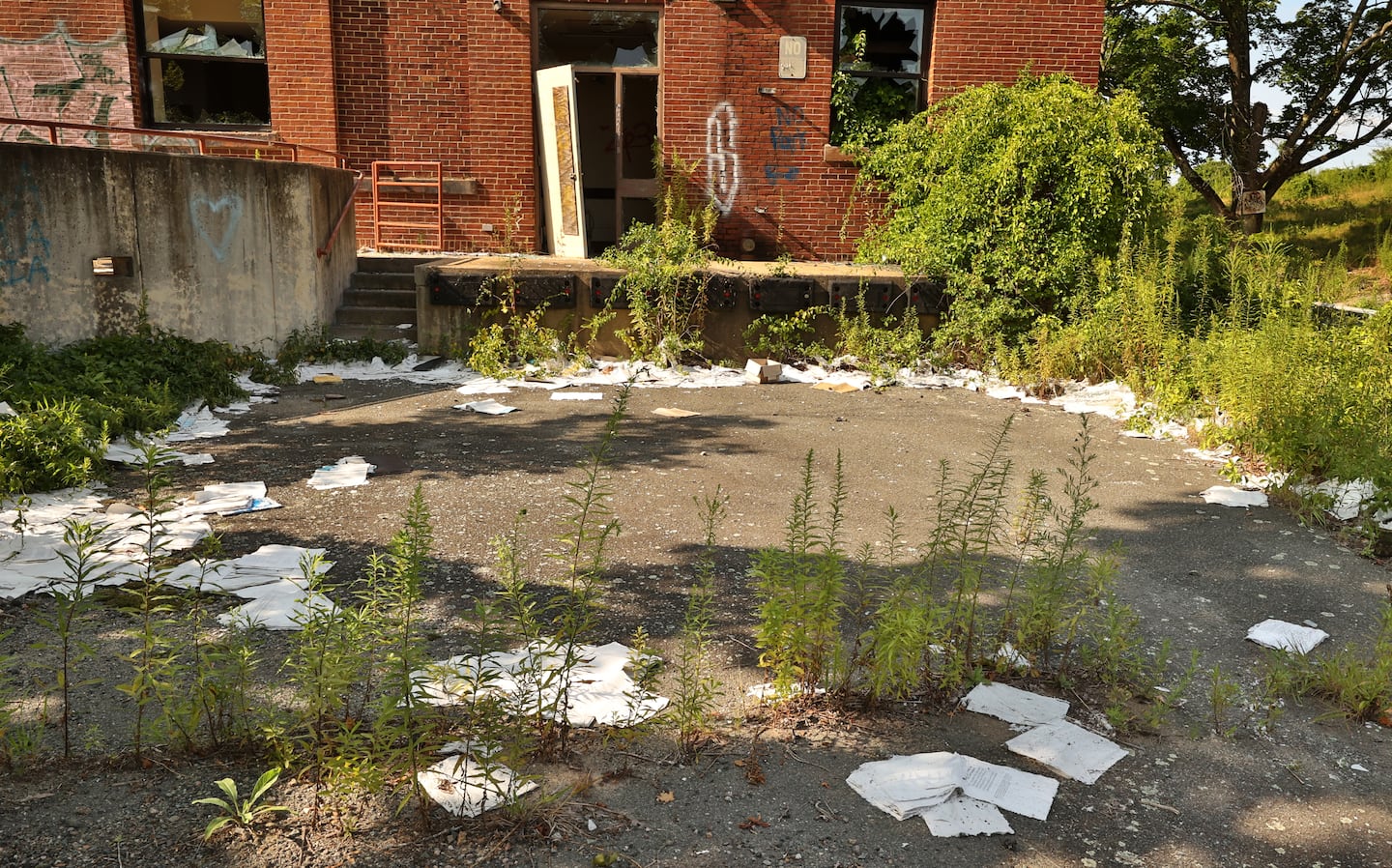 jimdao's tweet card. The institution for ‘feeble-minded boys’ named for my great-great-grandfather closed in 2014. Why are confidential and sensitive patient records strewn all over the abandoned campus?