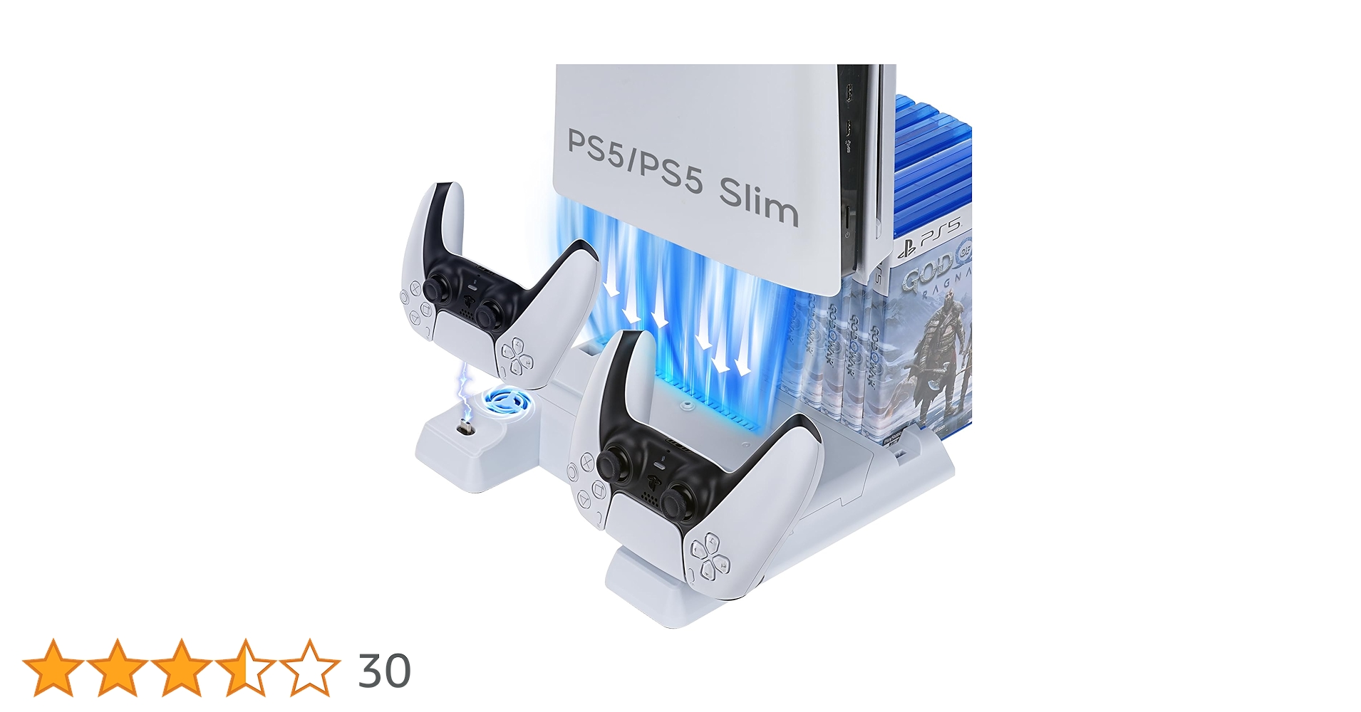 andreabox0's tweet card. LYtech PS5/PS5 Slim Supporto di Ricarica con Ventola di 3 VelocitàRaffreddament per PS5/PS5 Slim, Supporto di Ricarica Controller PS5 con 11 Slot per Schede di Gioco per PS5/PS5 Slim Digitale/Disco