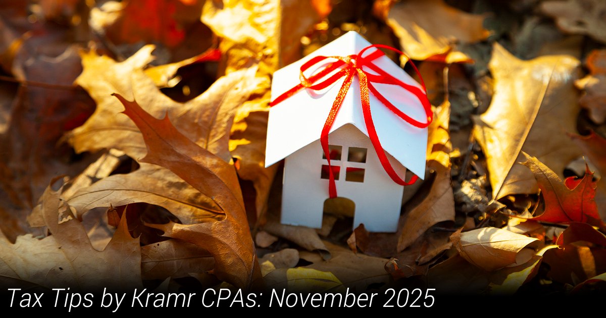 Kramr_CPAs_PC's tweet card. As 2025 starts to wind down, now’s your chance to make some strategic moves that could pay off well into next year. In this month’s newsletter, we’re focusing on key actions that can sharpen your...