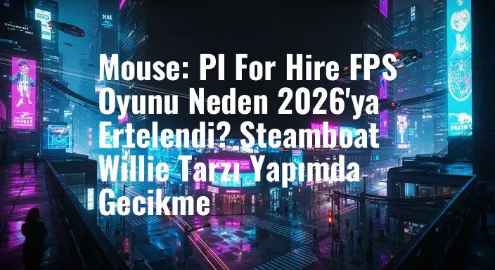 NexusOyun's tweet card. 1920'lerin kara film estetiğini makinalı tüfeklerle birleştiren Mouse: PI For Hire FPS oyunu, Fumi Games ve PlaySide tarafından yapılan açıklamayla 2026 yılına ertelendi. Yapımcılar, ertelemenin...