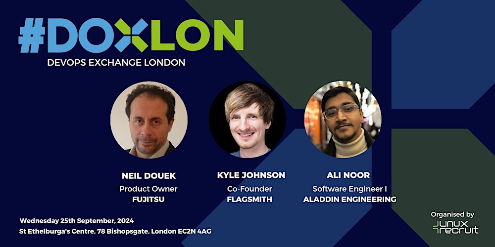 LinuxRecruit's tweet card. Join us on Wednesday, September 25th, for our upcoming London event, hosted by Aladdin Engineering in the City of London.