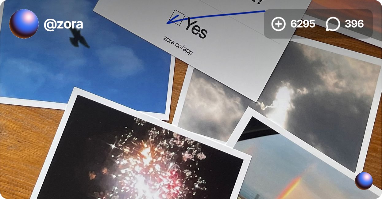 crypto_cod3r's tweet card. zora.co/app