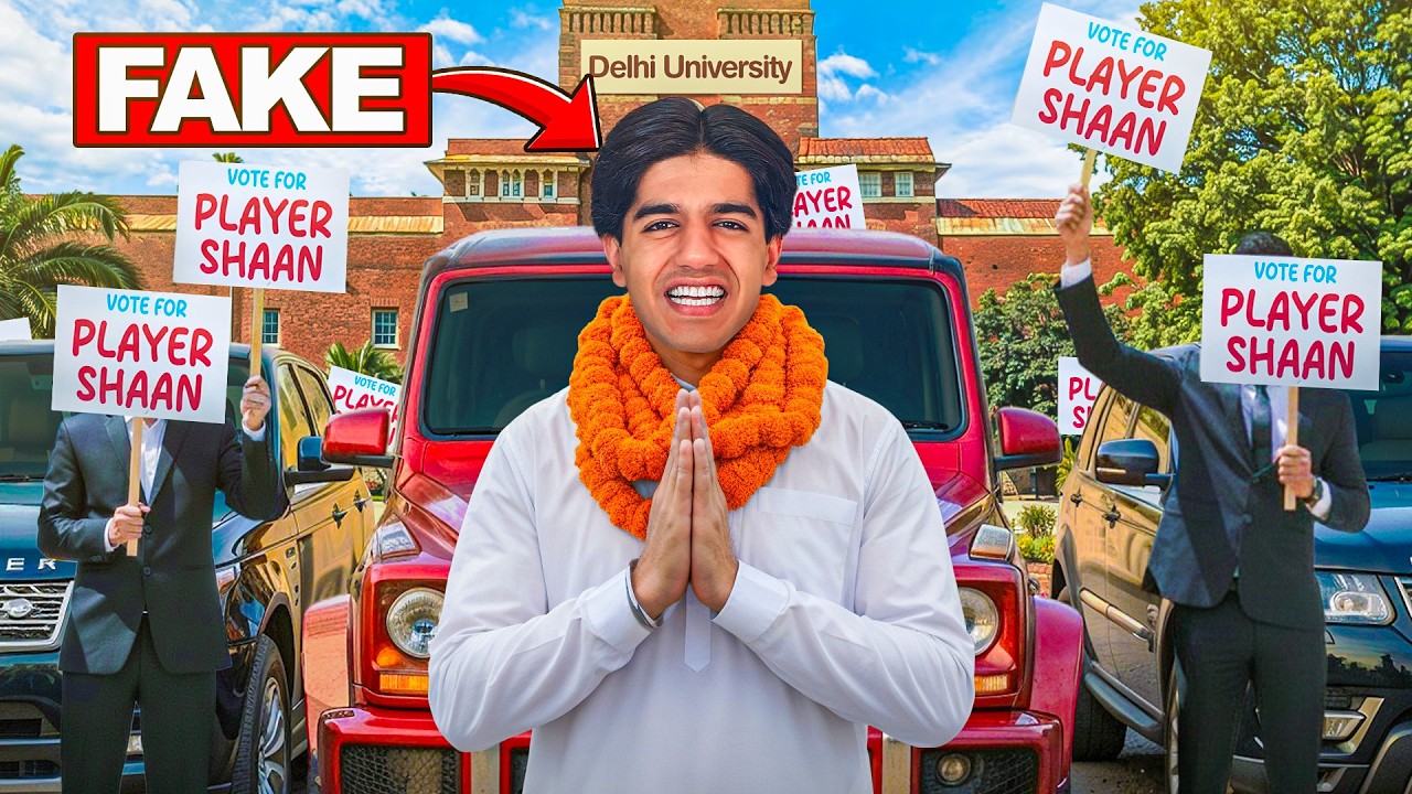 playershaan's tweet card. I Became a Fake College President for a Day!