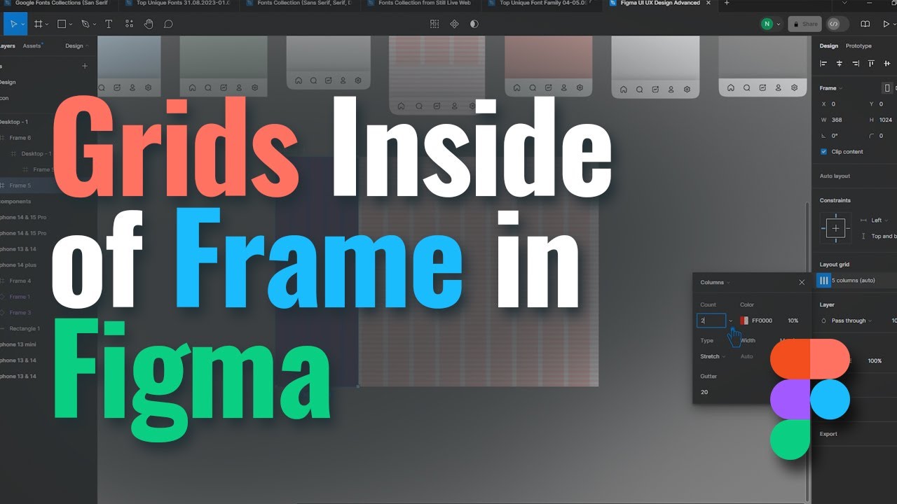 Nurealam2017's tweet card. Grids Inside of Frames in Figma | Layout Grids
