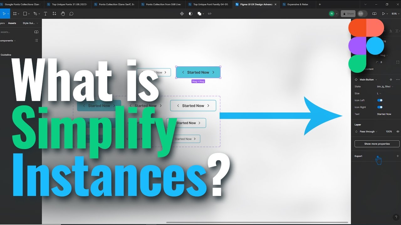 Nurealam2017's tweet card. What is Simplify Instances in Figma | Figma Tutorial For Beginners