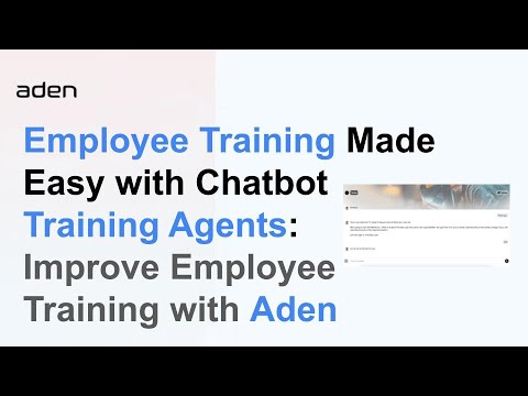 aden_hq's tweet card. Employee Training Made Easy with Chatbot Training Agents | Improve...