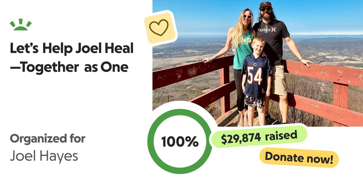 BizMcCarthy's tweet card. Our friend and bandmate Joel is in the midst of one of the toughest … DEPARTURE Entertainment, LLC needs your support for Let’s Help Joel Heal—Together as One