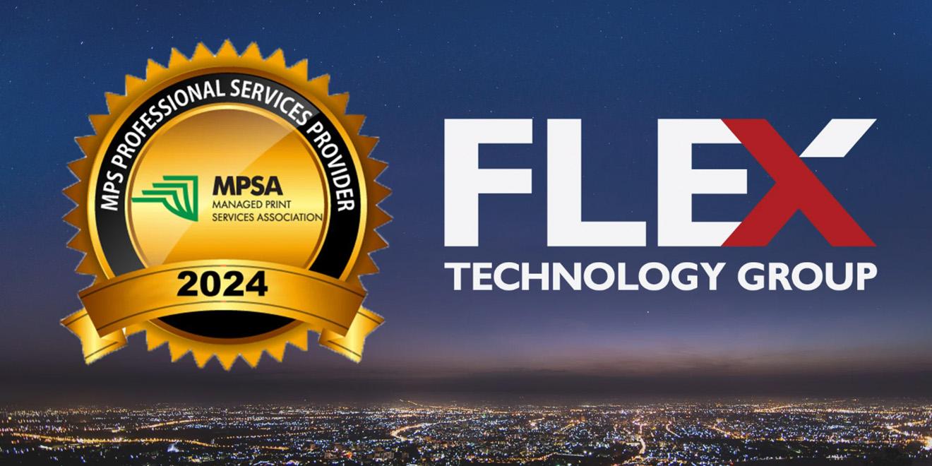 RecyclerMedia's tweet card. Flex Technology Group captured a Leadership Award for Best MPS Professional Services awarded by MPSA.