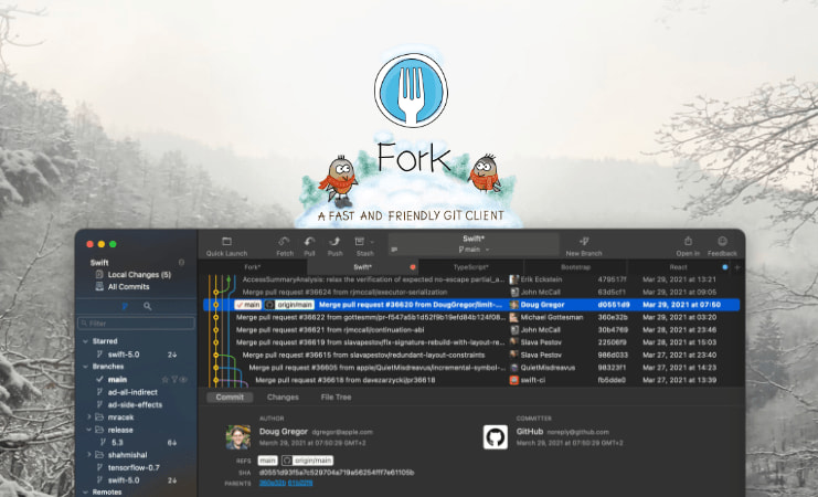 sbworld's tweet card. Fork - a fast and friendly git client for Mac and Windows.