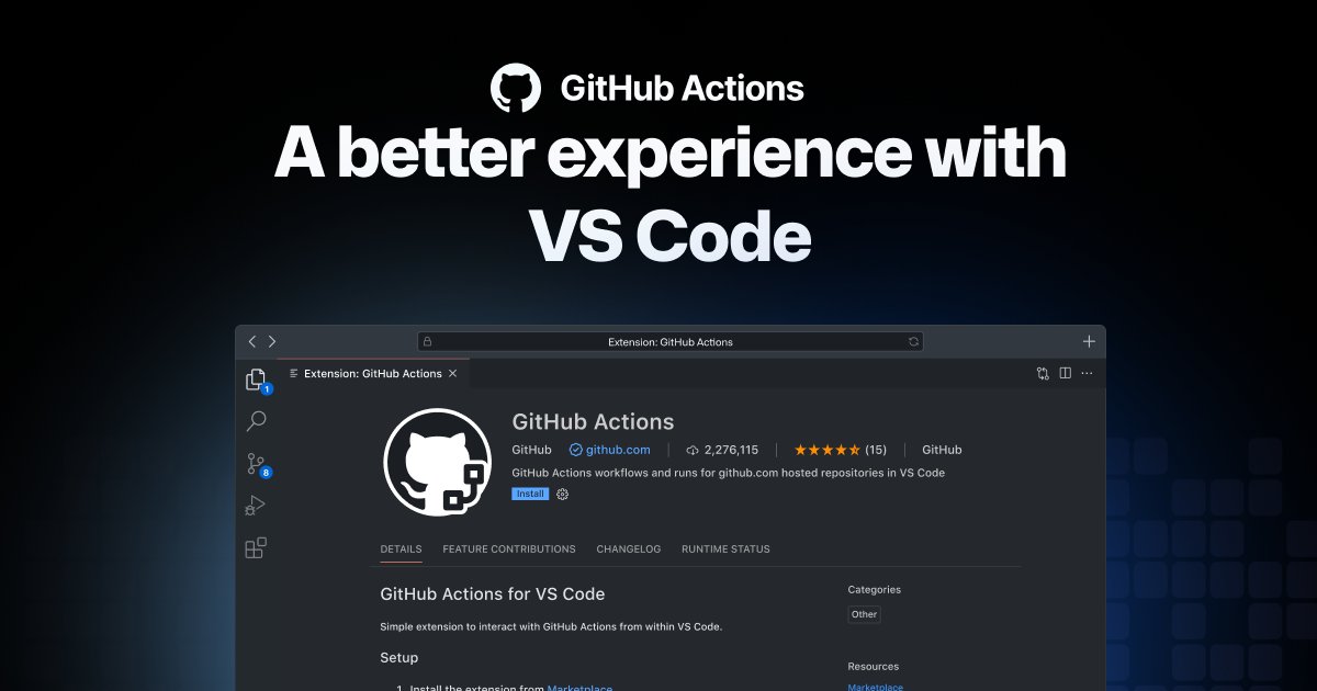 github's tweet card. Today, we’re excited to announce the release of the public beta of the official GitHub Actions VS Code extension, which provides support for authoring and editing workflows and helps you manage...