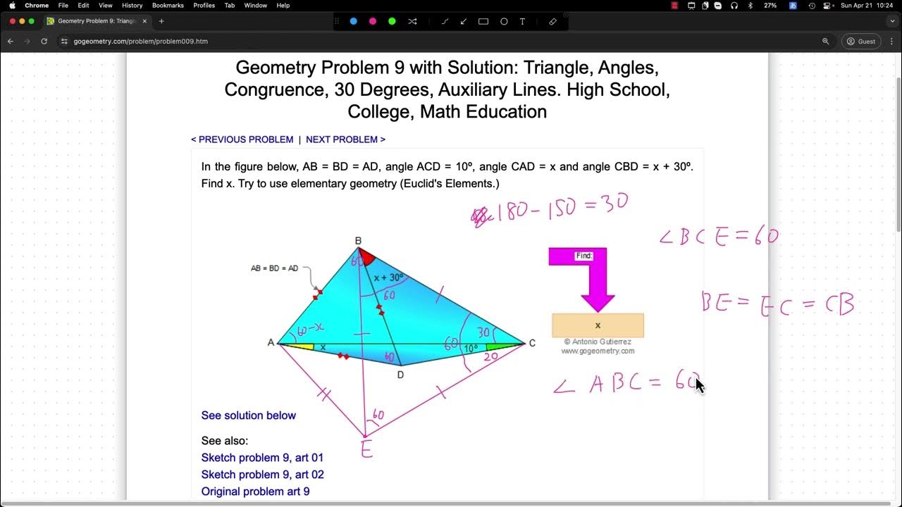 motegitomonari's tweet card. gogeometryの問題をひたすらやる#9 　幾何学 geometry