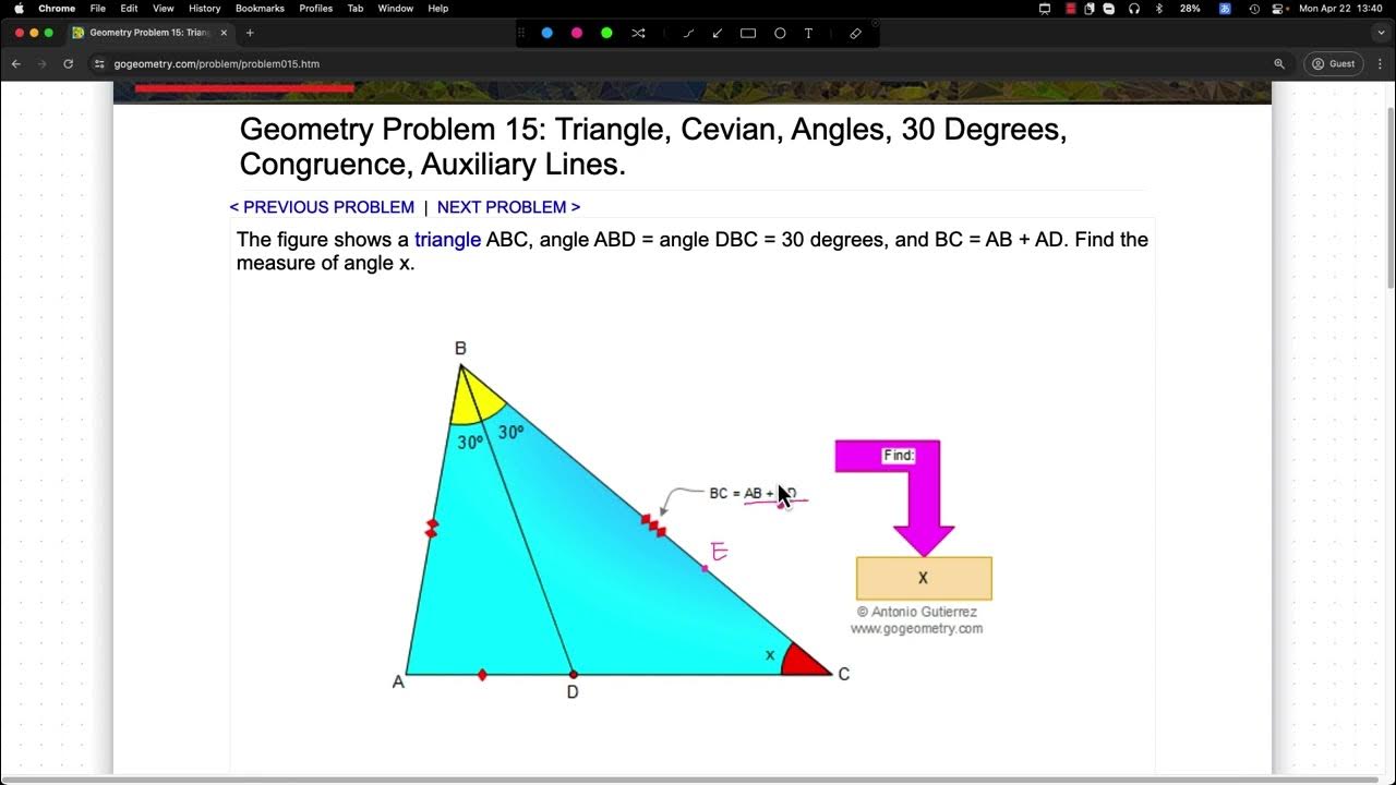 motegitomonari's tweet card. gogeometryの問題をひたすらやる#15 　幾何学 geometry