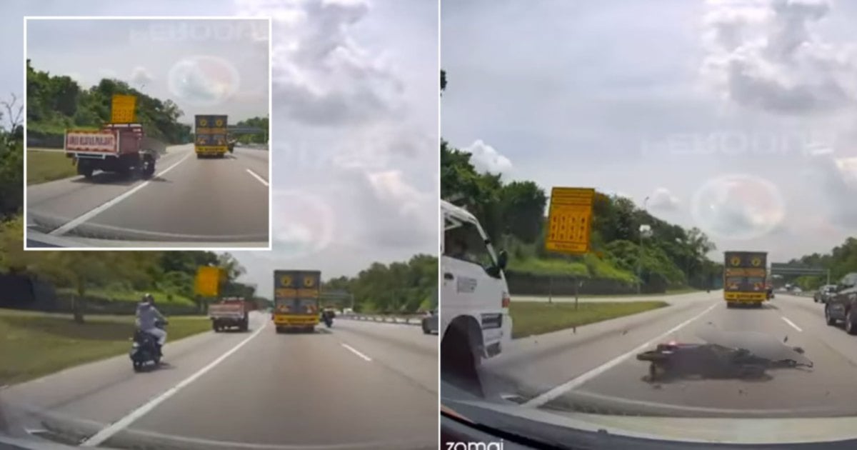 NST_Online's tweet card. KAJANG: A dashcam video capturing a tragic accident involving a motorcyclist has gone viral, amassing over 660,000 views and 12,507 likes on Instagram.