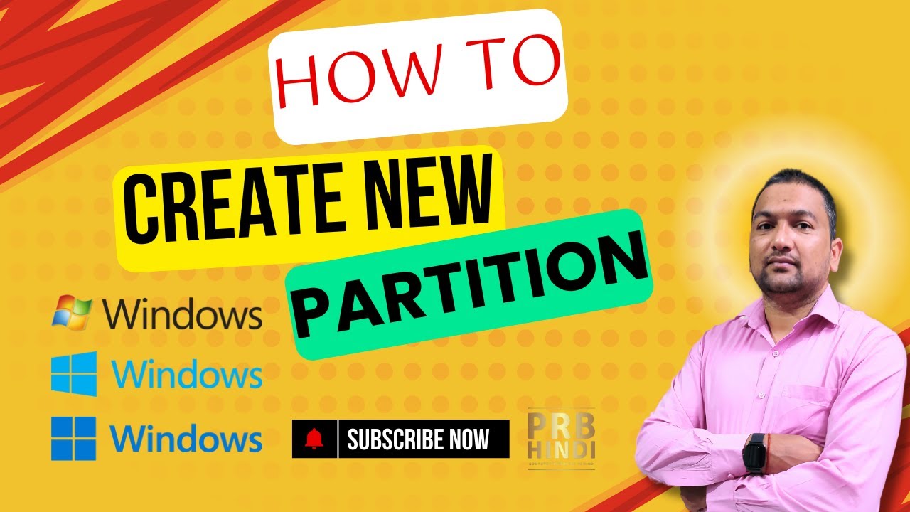 PRsBlog's tweet card. How to Create a New Partition in Windows 7/8/10/11 - PRB Hindi