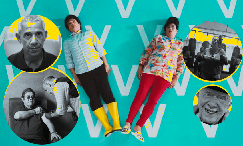 KatharinaWolf's tweet card. Theirs may have Elton and Barack, but ours has a cool kid calling Covid 'a bit of an egg'.