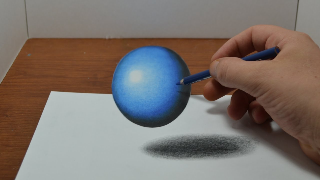 StuartDecorator's tweet card. Drawing a Floating, Levitating Ball - Anamorphic Trick Art