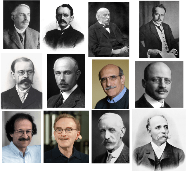 TIRscienceblog's tweet card. An appreciative look at some great minds, and the moustaches that went (just) before them.