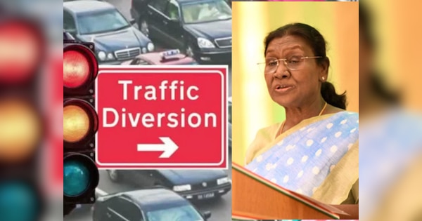 ZEEUPUK's tweet card. Droupadi murmu Lucknow visit: राष्ट्रपति द्रौपदी मुर्मू आज 28 नवंबर 2025 को लखनऊ में एक दिवसीय यात्रा पर आ रही हैं, जहां वे ब्रह्माकुमारीज़ के राज्य स्तरीय अभियान का शुभारंभ करेंगी.  यातायात पुलिस...