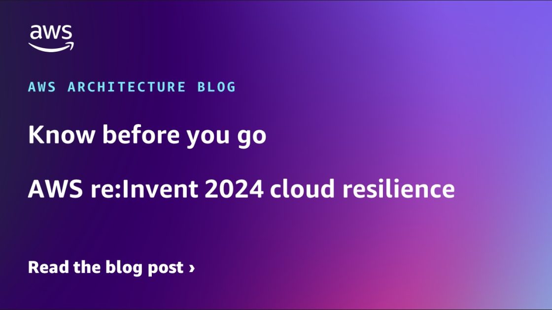 cloudmetricspro's tweet card. If you’re attending AWS re:Invent 2024 with the goal of improving your organization’s cloud resilience operations, we will be offering valuable insights, best practices, and fun activities to improve...
