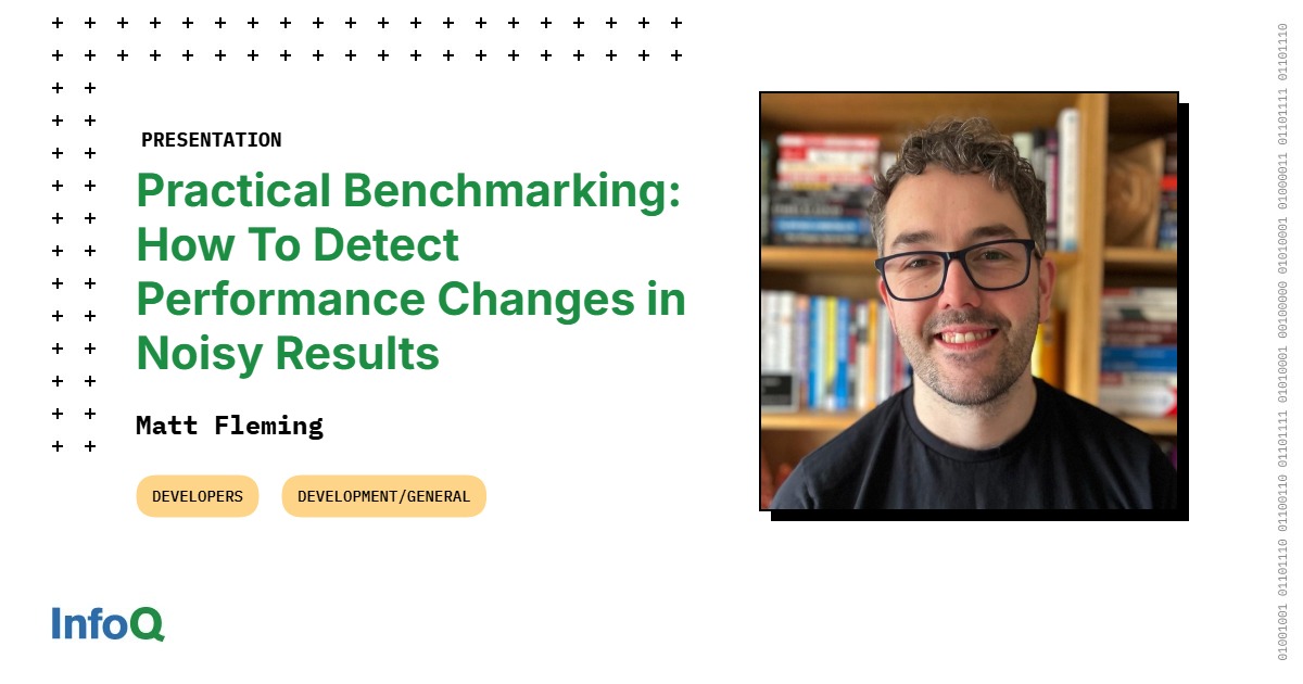 InfoQ's tweet card. Matt Fleming provides tips for understanding noise, where it comes, and techniques for fighting it, plus some anecdotes and real-life examples from the world of open-source.