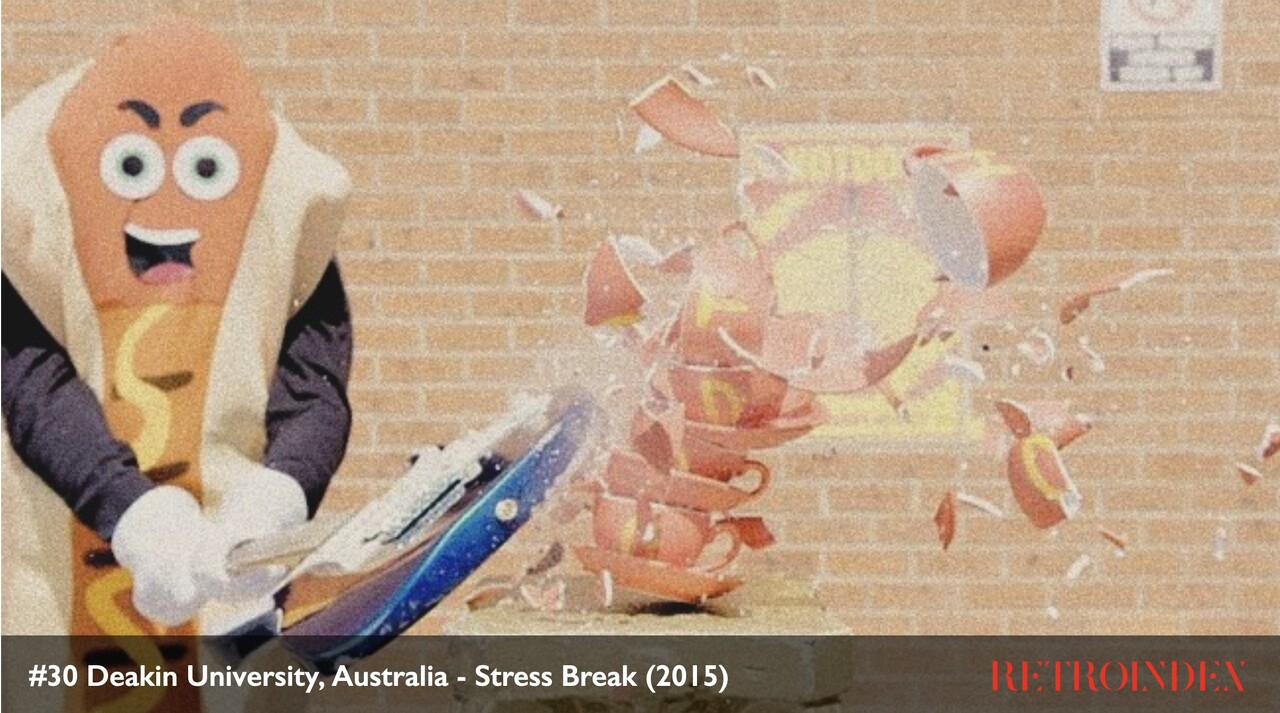 Jimtudor07's tweet card. For number 30 in our #RetroIndex Best 50 of the last 10 years, we needed something really special. And it's hard to beat the week-long Stress Break served up by Deakin University back in 2015.