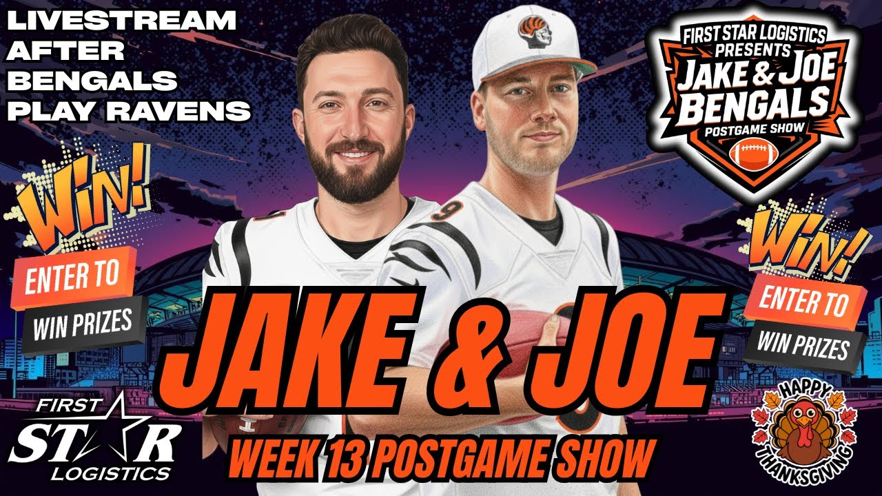 Dave_Berk's tweet card. BENGALS PLAYOFF DREAMS ON THE LINE! 🔥 Jake & Joe Postgame Livestre...