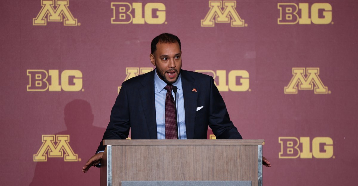 TheDailyGopher's tweet card. Why does every coaching search have to start (and end) with the person being from or related to Minnesota?