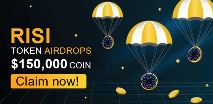 RisiProtocol's tweet card. 🌟To celebrate the official start of the RisiProtocol Community Carnival airdrop Issue event! We will release 150,000 USD to the first batch of users 🎁Airdrop Bonus Pool: $150,000 🎁Complete tasks...