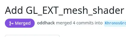 phoronix's tweet card. Proposed last year was GL_EXT_mesh_shader as a cross-vendor mesh shading extension