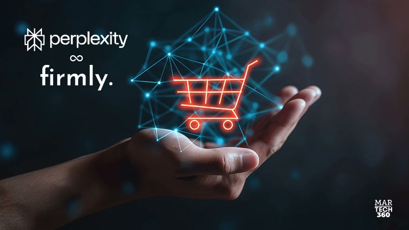 360MarTech's tweet card. Perplexity integrates firmly.ai’s agentic eCommerce tech, enhancing its AI shopping experience for seamless purchases across all consumers.