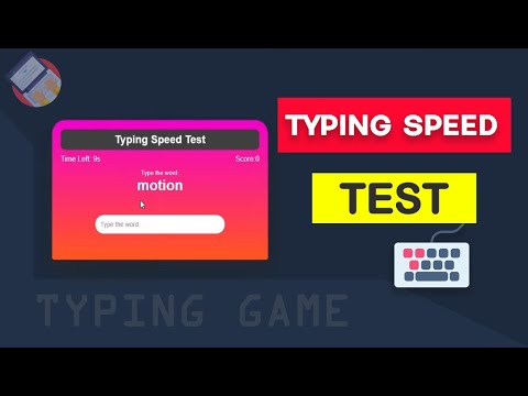 jscommand's tweet card. Typing Speed Test Using HTML CSS & JavaScript ⌨️| Amazing Speed...