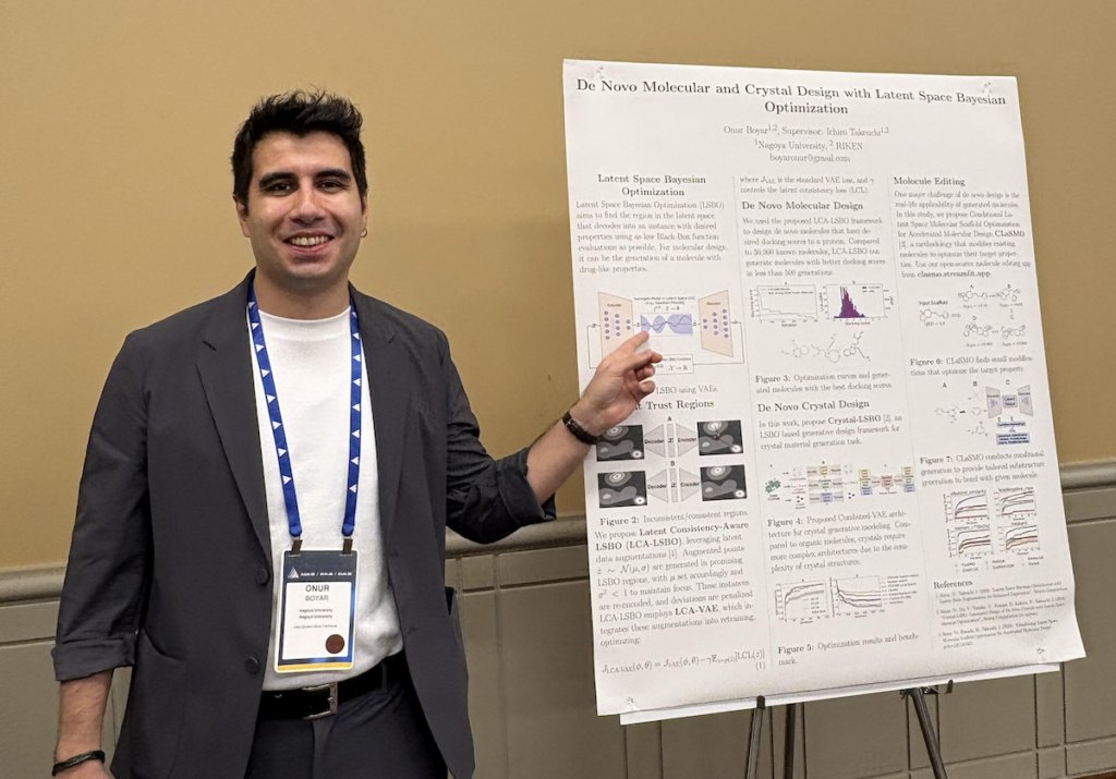 aihuborg's tweet card. Interview with Onur Boyar: Drug and material design using generative models and Bayesian optimiza...