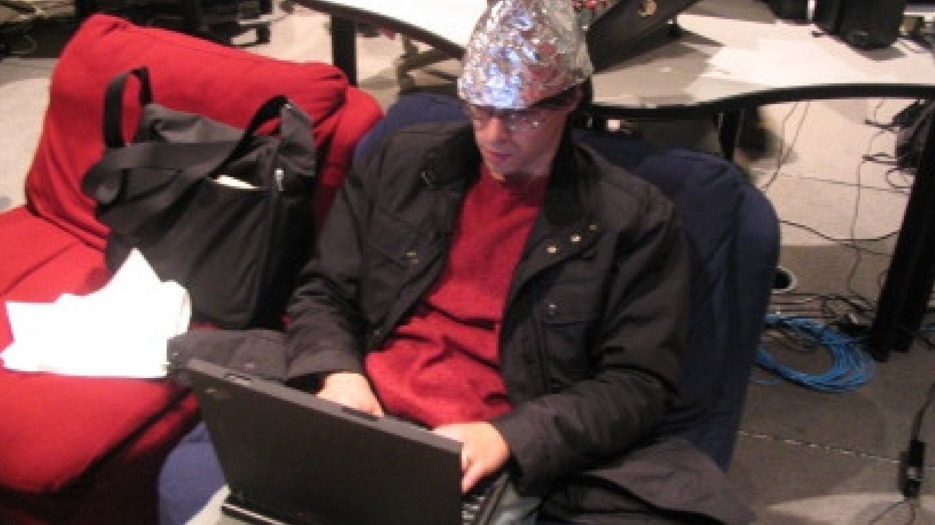 pftg's tweet card. The tin foil hat is a cultural symbol for conspiracy-minded people. Where did the idea come from and why do some think it works?