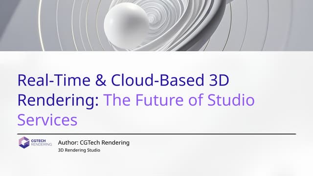 CGTechRendering's tweet card. Real‑Time & Cloud‑Based 3D Rendering: The Future of Studio Services