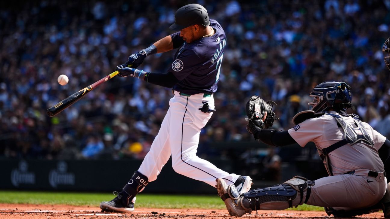 DocMerazESPN's tweet card. Jorge Polanco, segunda base de Mariners, se practicó una cirugía de rodilla izquierda para reparar el tendón rotuliano y se espera que esté listo para el spring training de 2025.