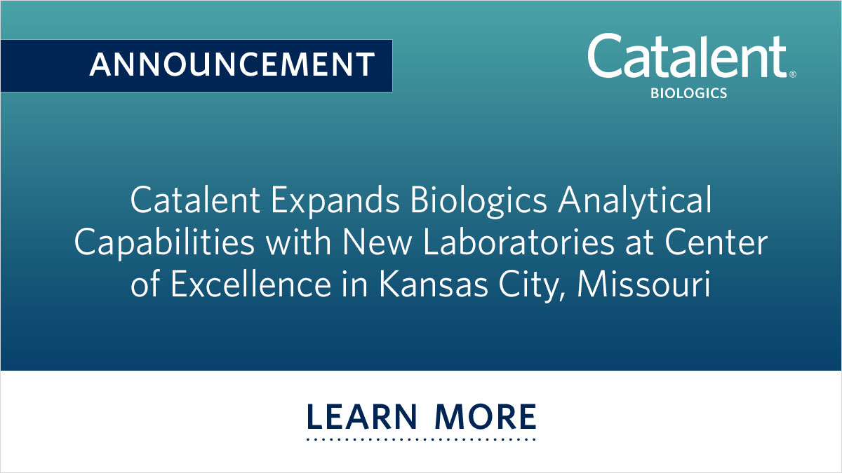 Catalent_'s tweet card. Catalent today announced a $12 million expansion to increase biologics CGMP analytical capabilities at its facility in Kansas City, Missouri.