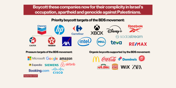BDSmovement's tweet card. Ending the complicity of states, corporations, and institutions in Israel’s ongoing, live-streamed genocide against 2.3 million Palestinians in Gaza is the most effective form of solidarity with the...