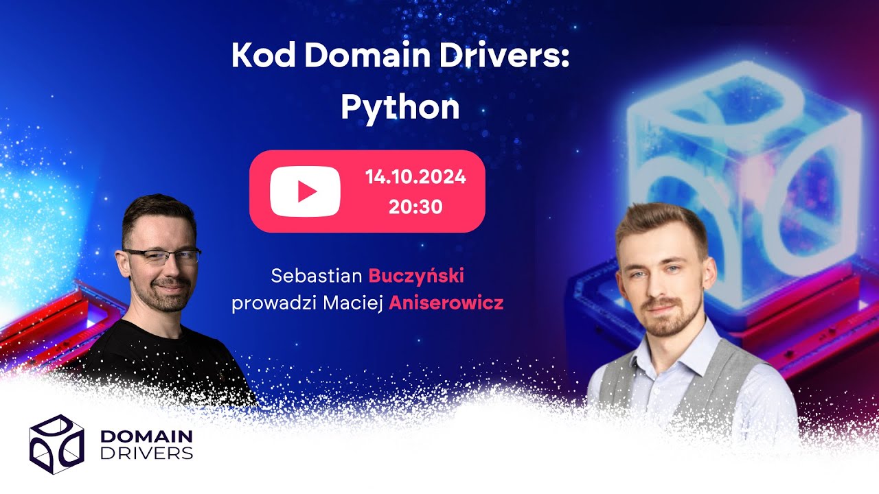 maniserowicz's tweet card. KOD Domain Drivers: Python [Sebastian Buczyński]