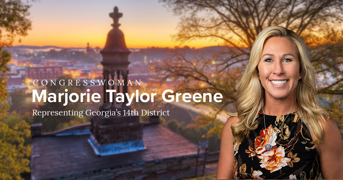 RepMTG's tweet card. Impeachment Week Constituent Survey | Congresswoman Marjorie Taylor Greene